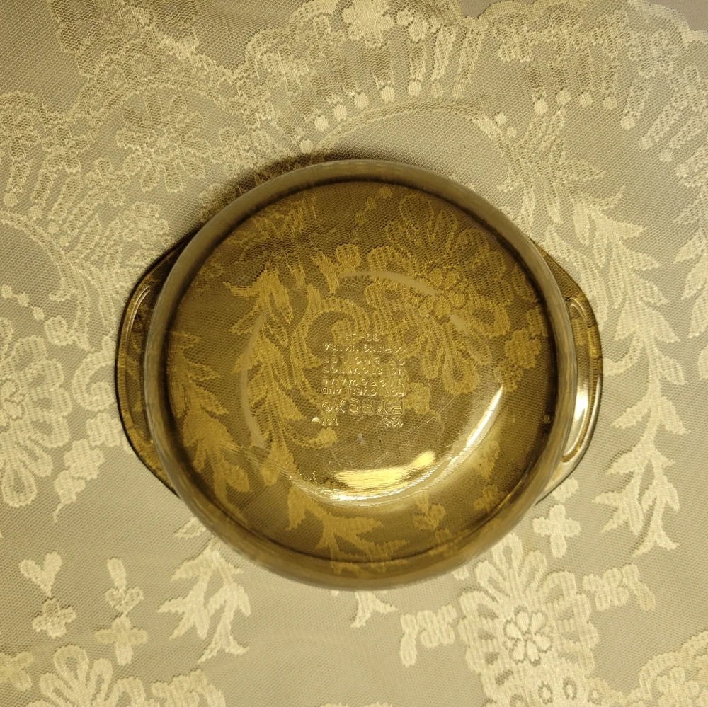 Vtg Pyrex Smoked Honey Amber Casserole/Mixing Bowl